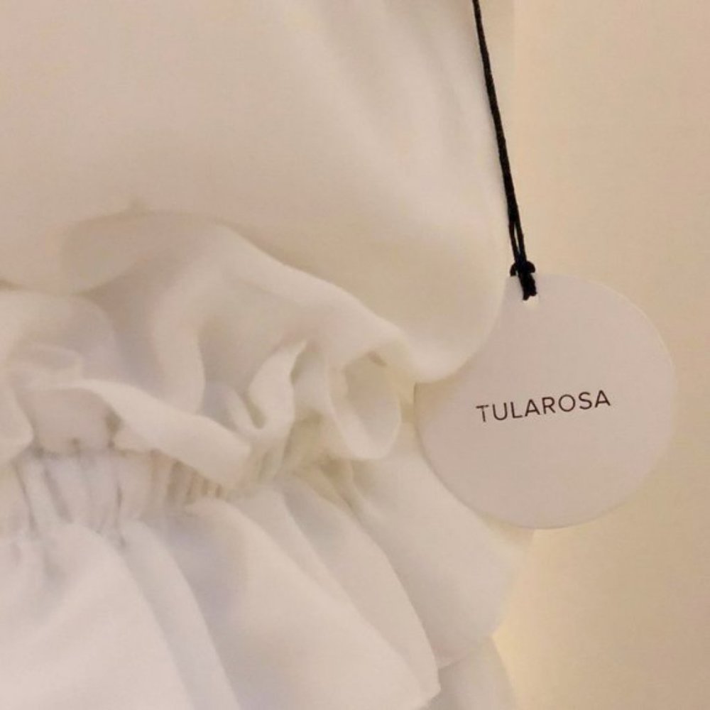 NWT Tularosa Revolve white ruffled Colleen dress - Picture 8 of 9